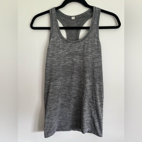 Lululemon Women Swiftly Tech Athletic Hip Length Tank Top Gray US 6 - Picture 1 of 5